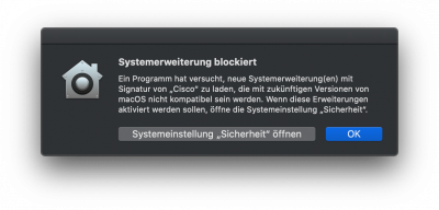 MacOS Systemerweiterung Blockiert