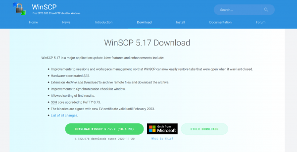 WinSCP Homepage